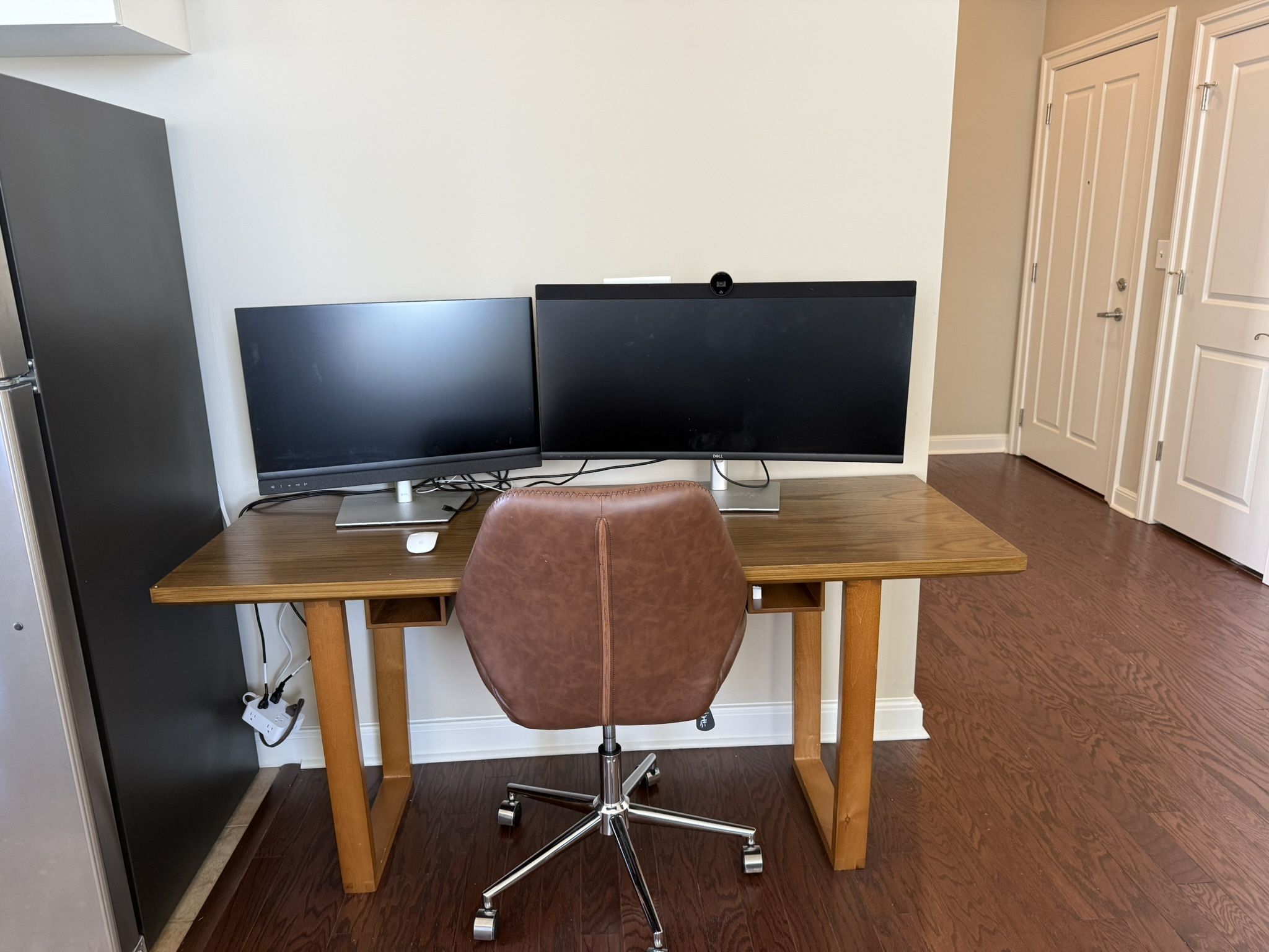 Desk and Leather Chair