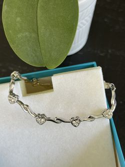 Sterling Silver Diamond Accent Bracelet 