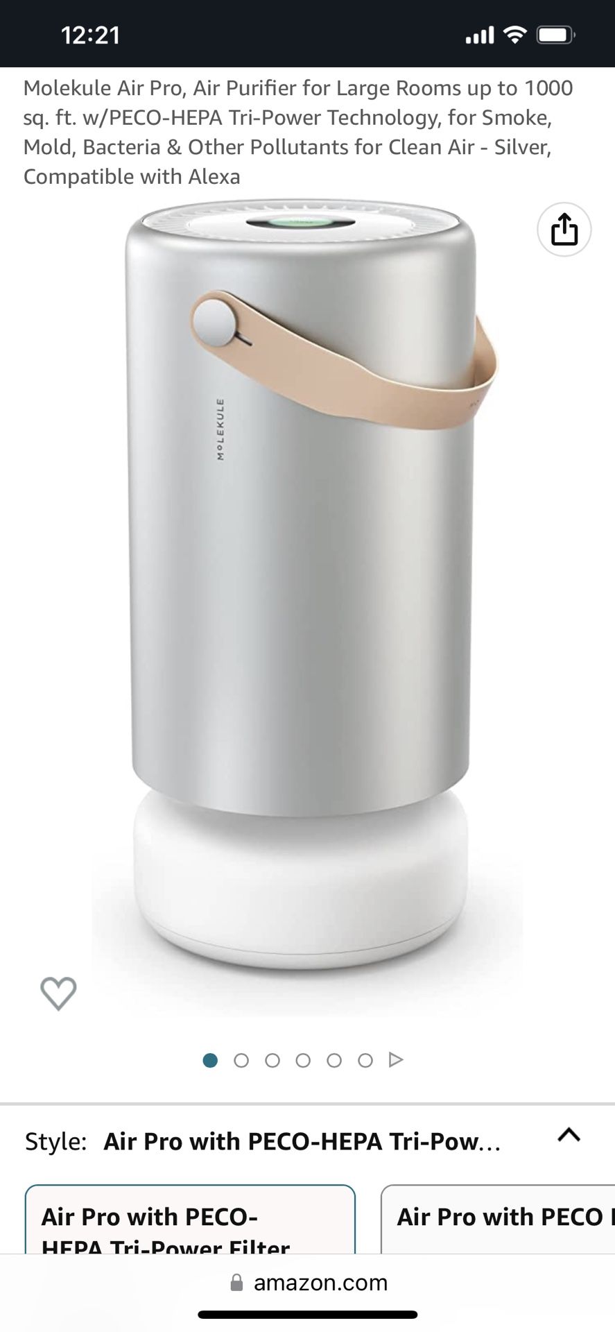 Molekule Air Pro For Large Rooms Up To 1000 Sq Feet