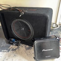 Full Car Audio System - 12 Kicker Sub + Pioneer Amp + LC2i Pro - $500 OBO CAN DELIVER 