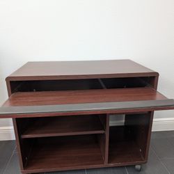 Desk w/ Slide-In Keyboard Tray, Castors, & Wrist Pad-Read Entire Post 