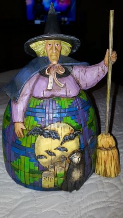 Jim Shore "let the magic begin" 2004 witch Halloween