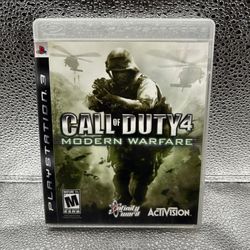 Call Of Duty 4 Modern Warfare Sony PlayStation 3 PS3, TESTED & WORKING! Complete 