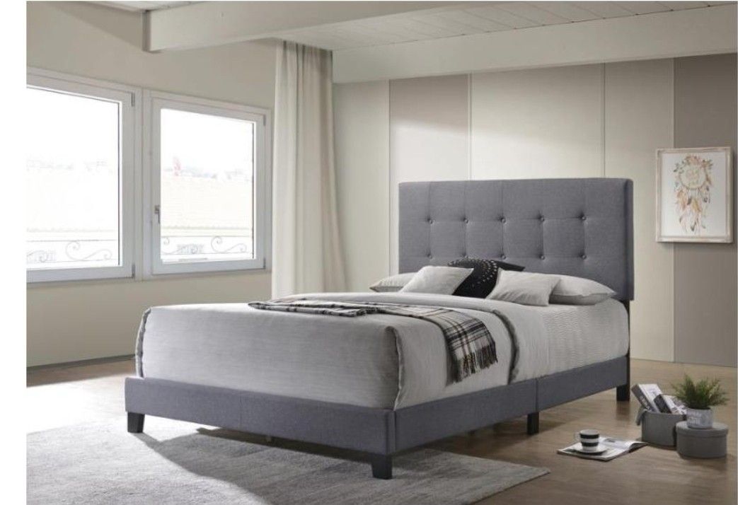 King Grey Upholstery Padded Frame New In Box