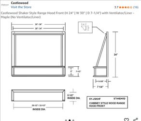 Chimney style wood range hood front