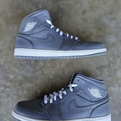Jordan 1 Mid Cool Grey White-Cool Grey