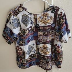 Kathie Lee Multicolored Blouse Size 10