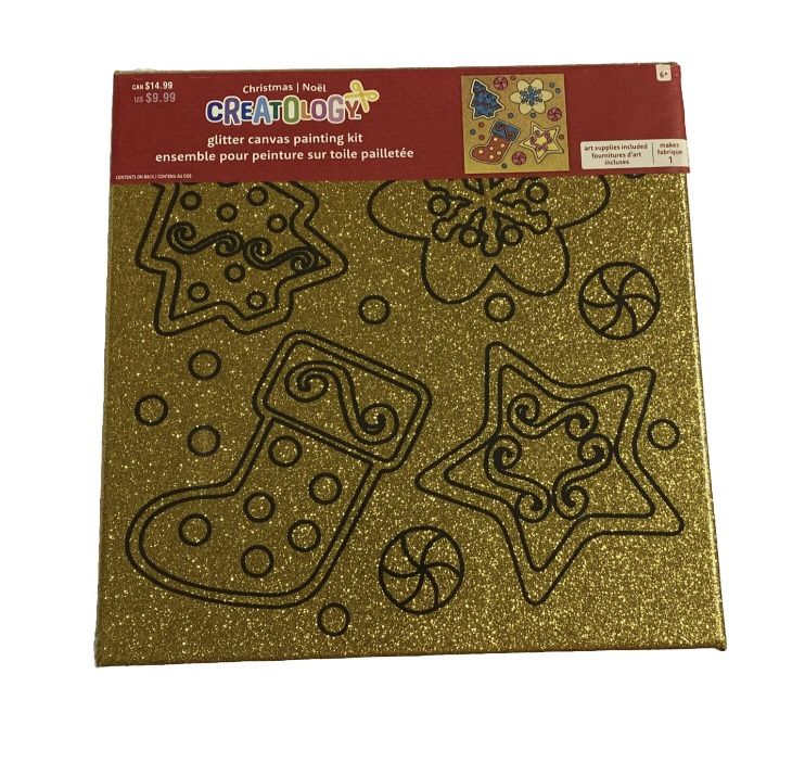 glitter canvas craft kit