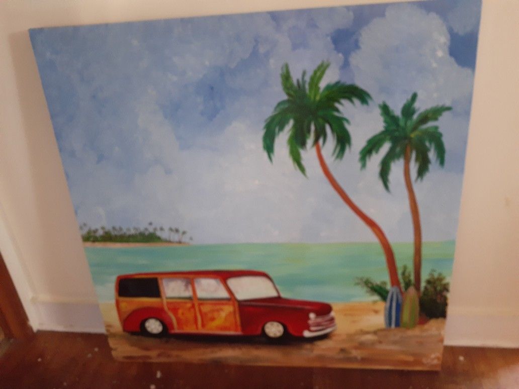 Cool picture it 4' x 4' oil painting