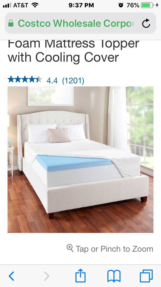 Novaform gel memory foam topper full