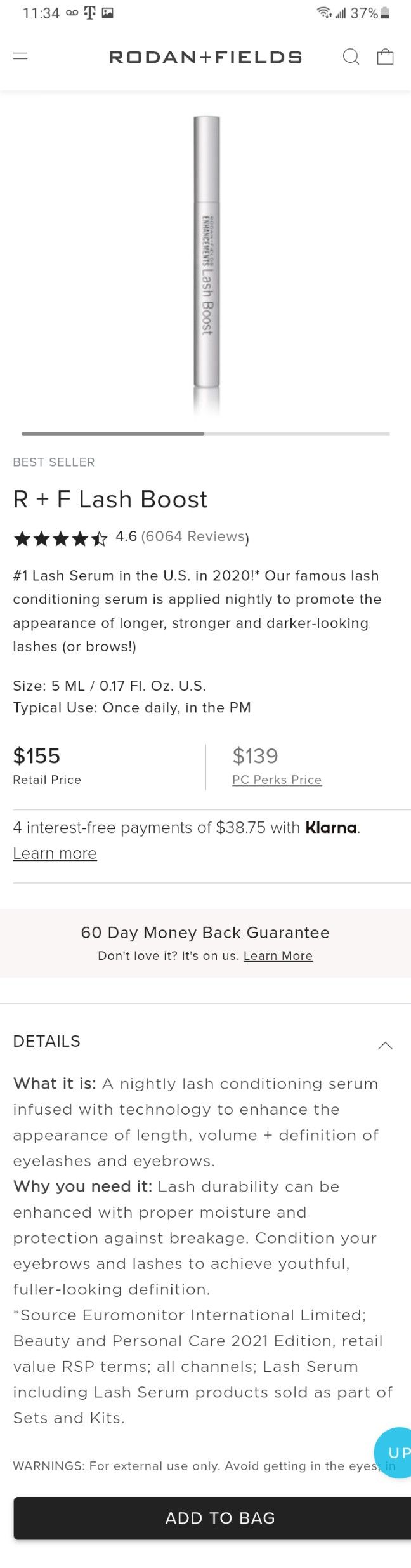 RODAN+FIELDS ENHANCEMENTS Lash Boost