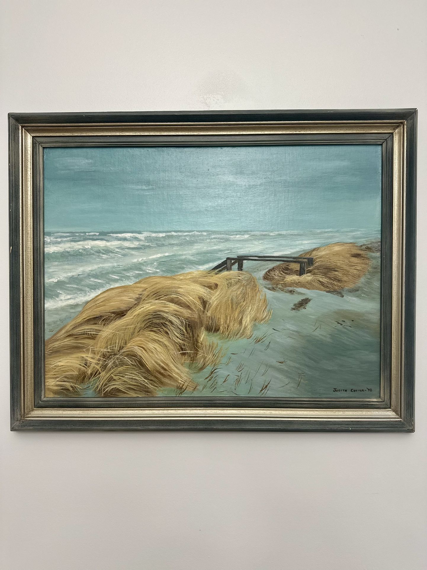 ORIGINAL VINTAGE OIL PAINTING - “SANDY NECK BEACH” CAPE COD, MASS. - BY JUDITH COTTER ‘78