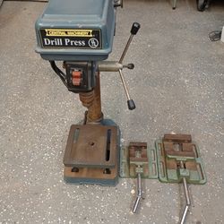 Central Machinery Drill Press And 2 Vices