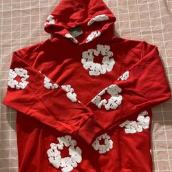 red woman’s size s denim tears hoodie 