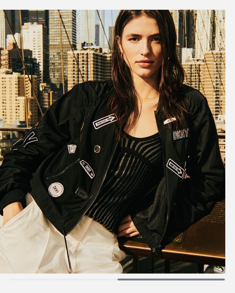 DKNY Logo bomber jacket