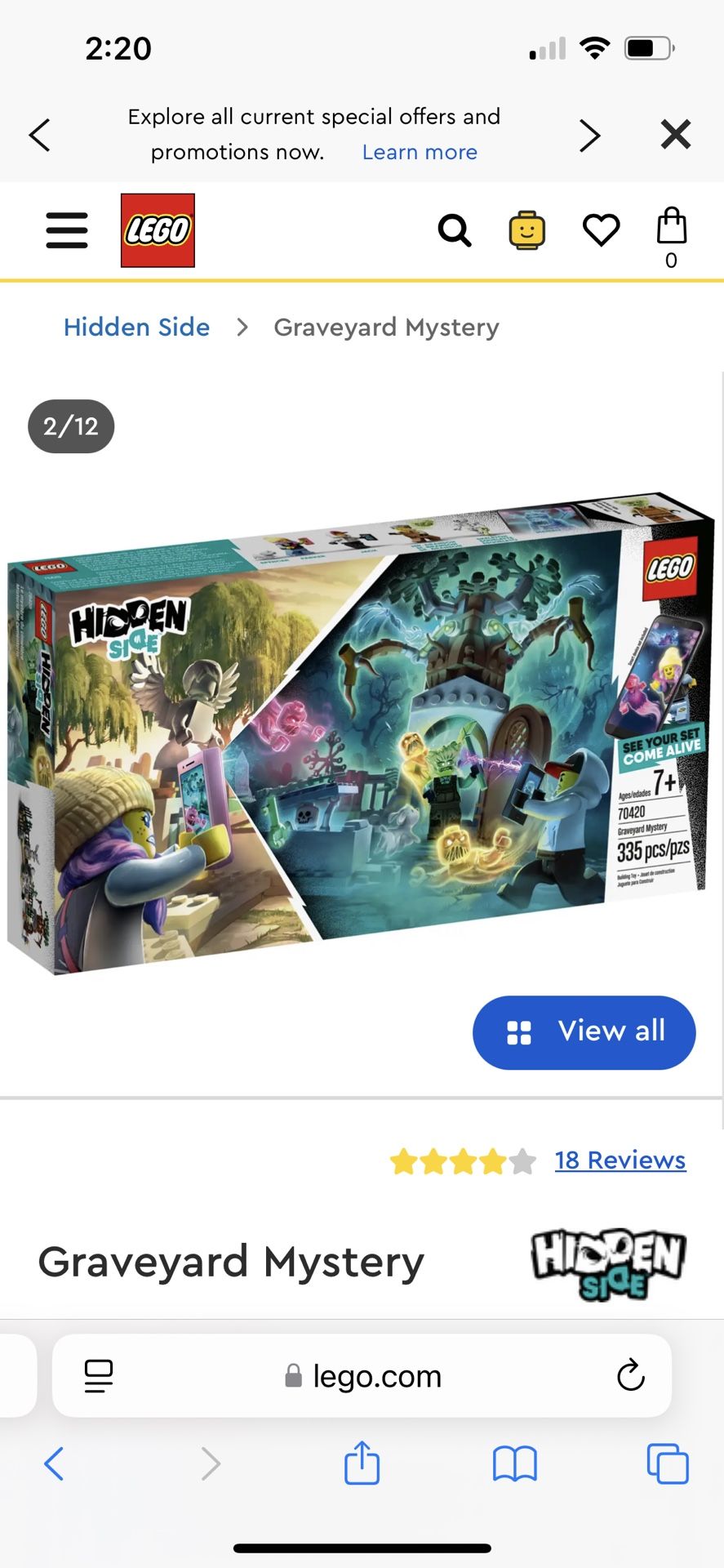 70420 LEGO Hidden Side Graveyard Mystery