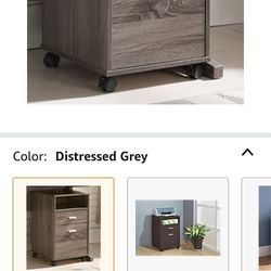 

Smart Home 161528 Modern File Cabinet for Home Office, 2-Drawer Single Shelf File Organizer, Distressed Grey Color, Home Office Organizer

