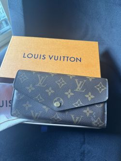 Authentic Louis Vuitton Wallet, LV Sarah Wallet, Leather, Red Leather