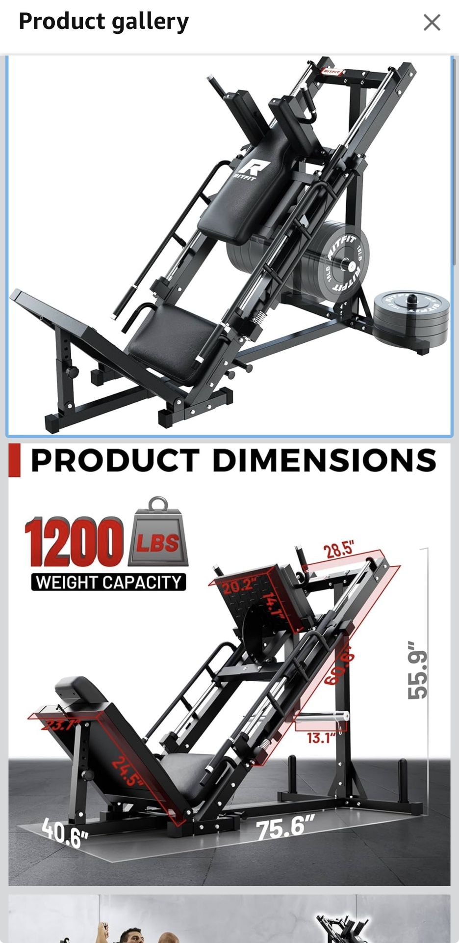 HACK SQUAT/ LEG PRESS MACHINE - GYM EQUIPMENT 