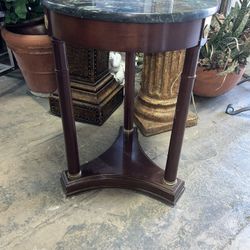 Vintage Marble Top Empire Style Table 