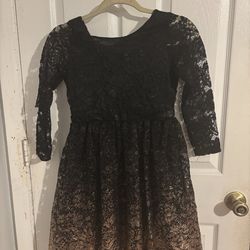 girls BLUSH by US ANGELS black and gold dress