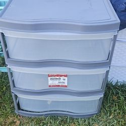 PLASTIC STORAGE DRAWERS $10 AND $19