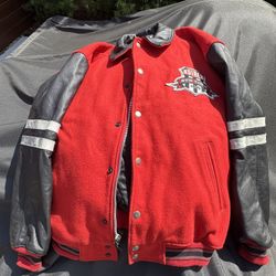 Vintage Avirex Leather Wool Varsity Jacket Size 2XL Y2K