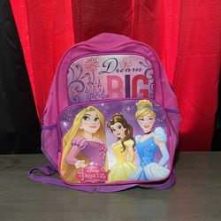 Princess "Dream Big" 16" Large Backpack Girl's School Book Bag
