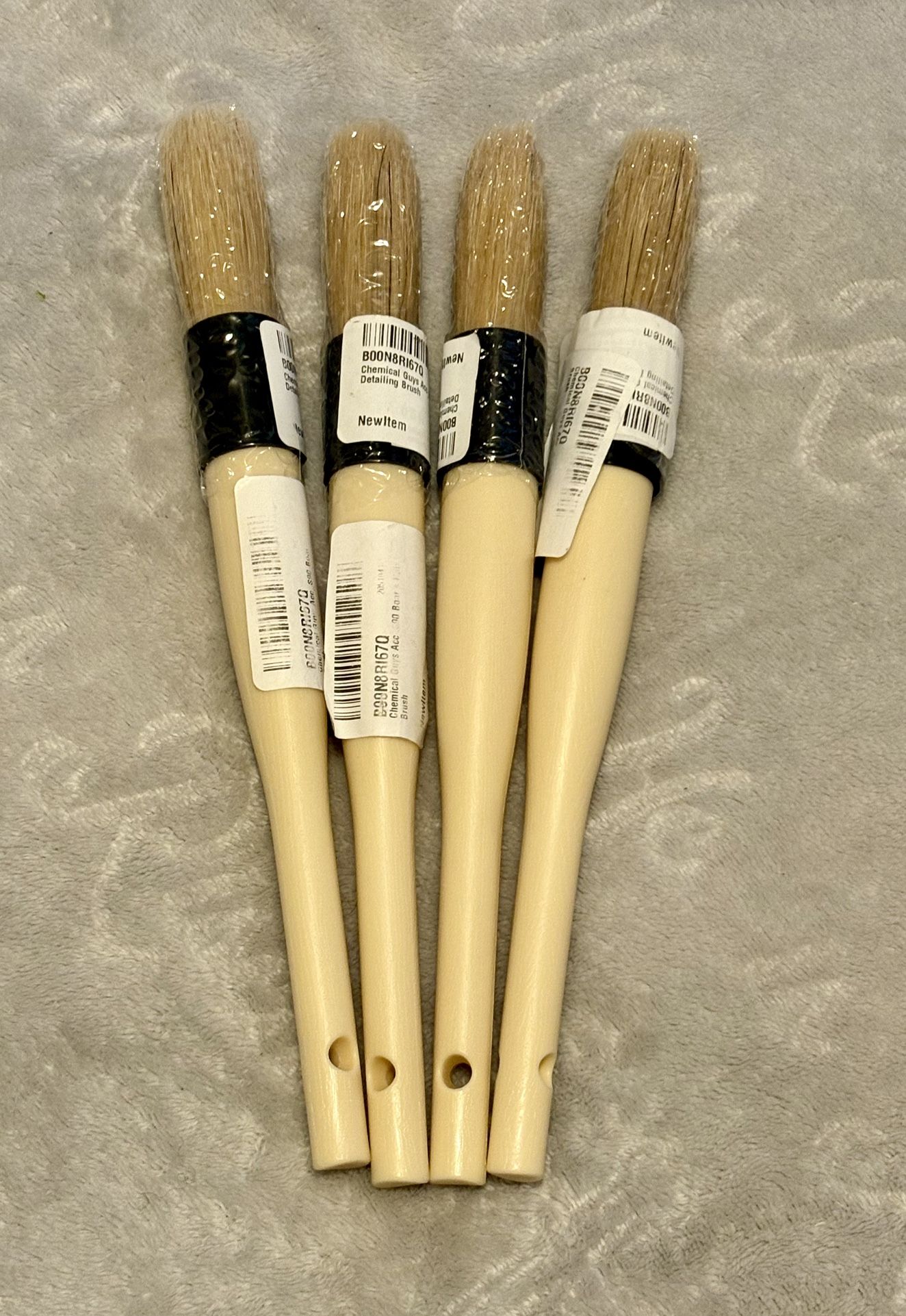 Chemical Guys Boars Hair Detailing Brush - Gentle Scratch-Free Cleaning for Wheels, Grilles, Emblems, and Interior Surfaces - Versatile Multi-Purpose