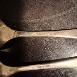 2 Silver Teaspoons Community Plate