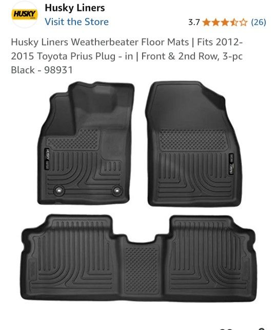2012-2015 Toyota Prius All Weather Floor Mats
