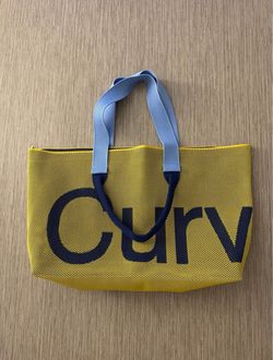 Curves Perforated Knit Tote (Maize)