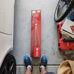 Brand New 8ft Pre LED Lit Cone Tree Christmas Lights
