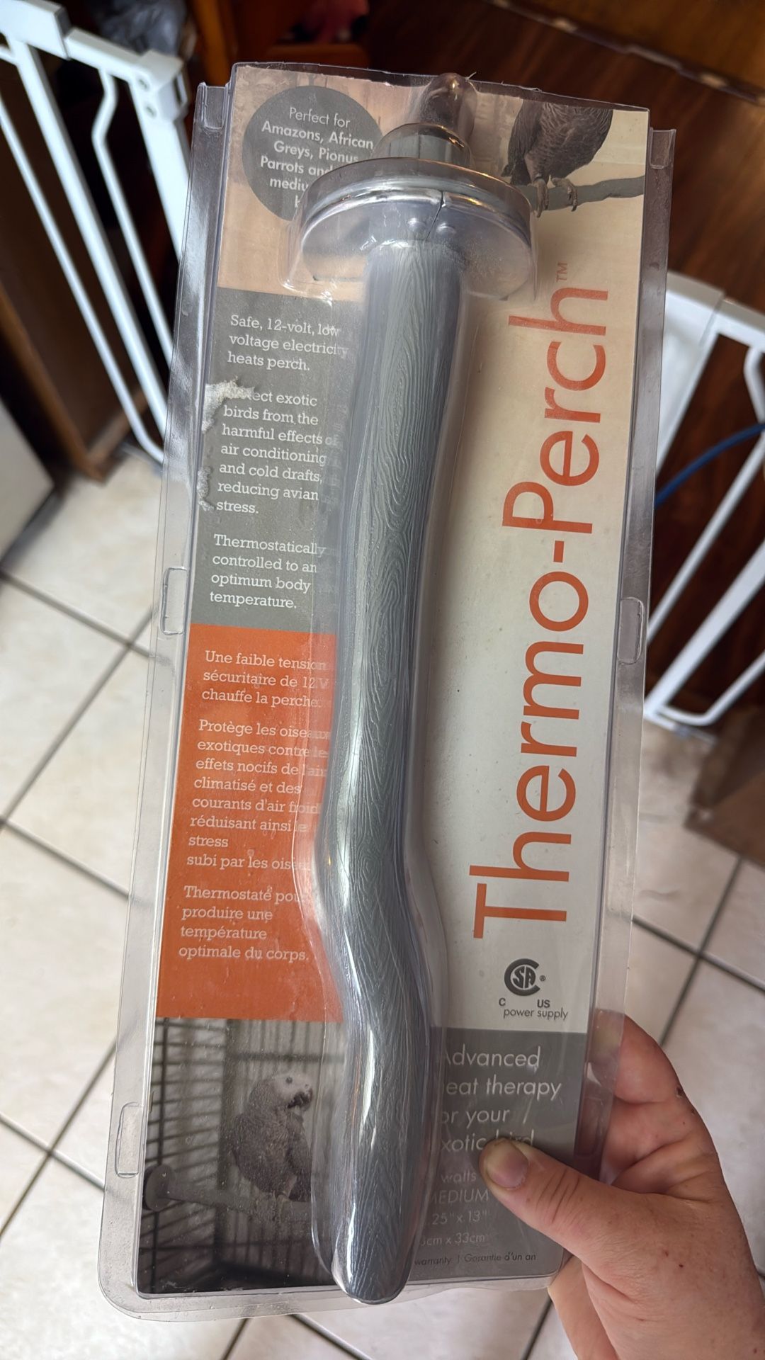 Bird Parrot Heated Perch New