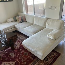 White modular couch