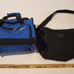 2 Ciao Carry On Travel Shoulder Luggage Bag Blue & Black