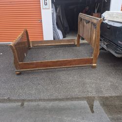 Solid Wood King Size Bed Frame