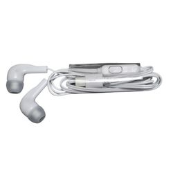 Headphones 3.5mm Stereo Earphones with Remote and Mic - Non-Retail Packaging with Pouch - White
