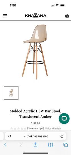 Eames Barstool- Translucent Amber MCM