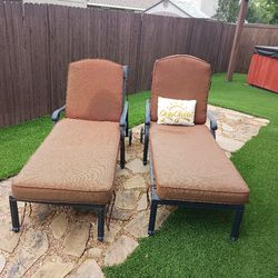 Sling Patio Chaise Lounge Chairs (2)$100 each 
