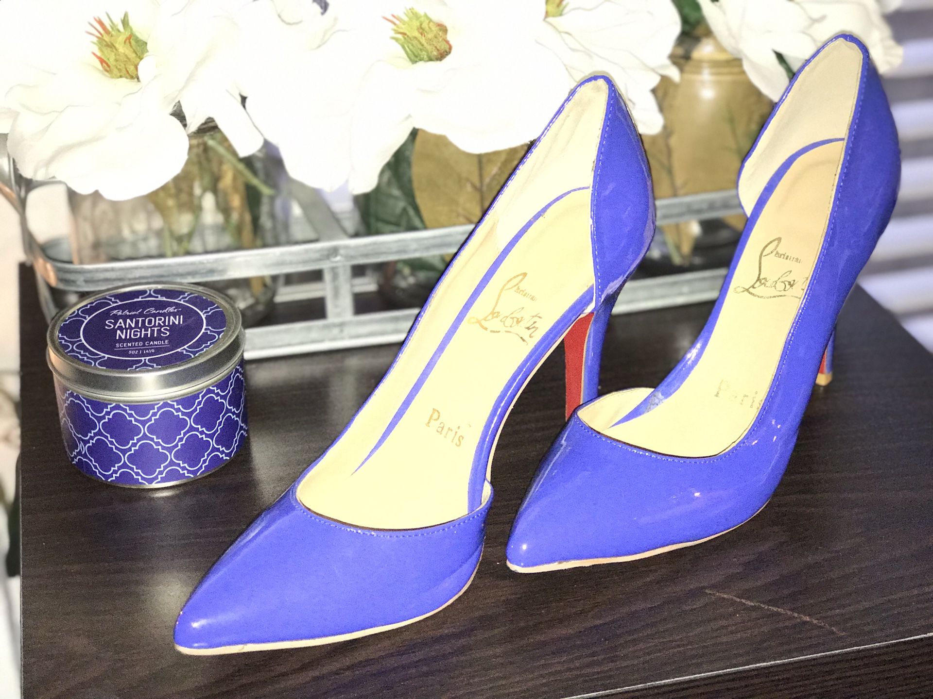 Blue Patent Leather Christian Louboutin Heels