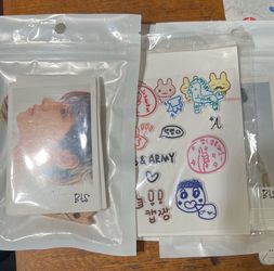 BTS Photo Cards With String And Stickers
