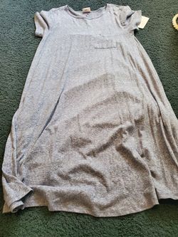 Lularoe Womens Sz XS Carly Dress Marled Blue color Solid Pocket