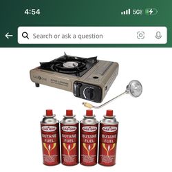 Gas One Propane or Butane Stove GS-3400P Dual Fuel Portable Camping and Backpacking Gas Stove Burner with Carrying Case Great for Emergency Preparedne