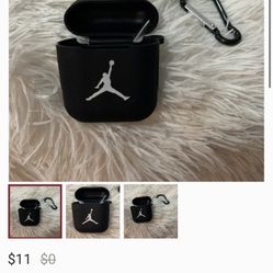 Air Jordan Air Pods Case New Black Earphones Headphones