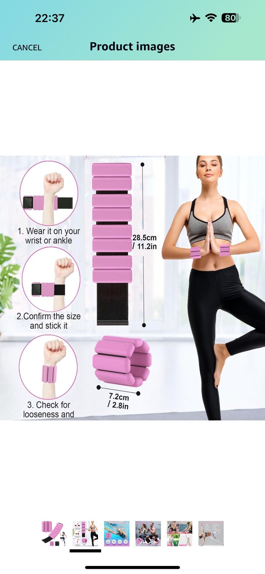 Wrist Weights for Women Set Of 2(1Lb Each),Adjustable Silicone Ankle And Wrist Weights for Women,Comfortable Fit, Strength Training Arm Weights for Wa