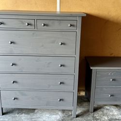 Gray Hemnes Dresser And Nightstand Set 
