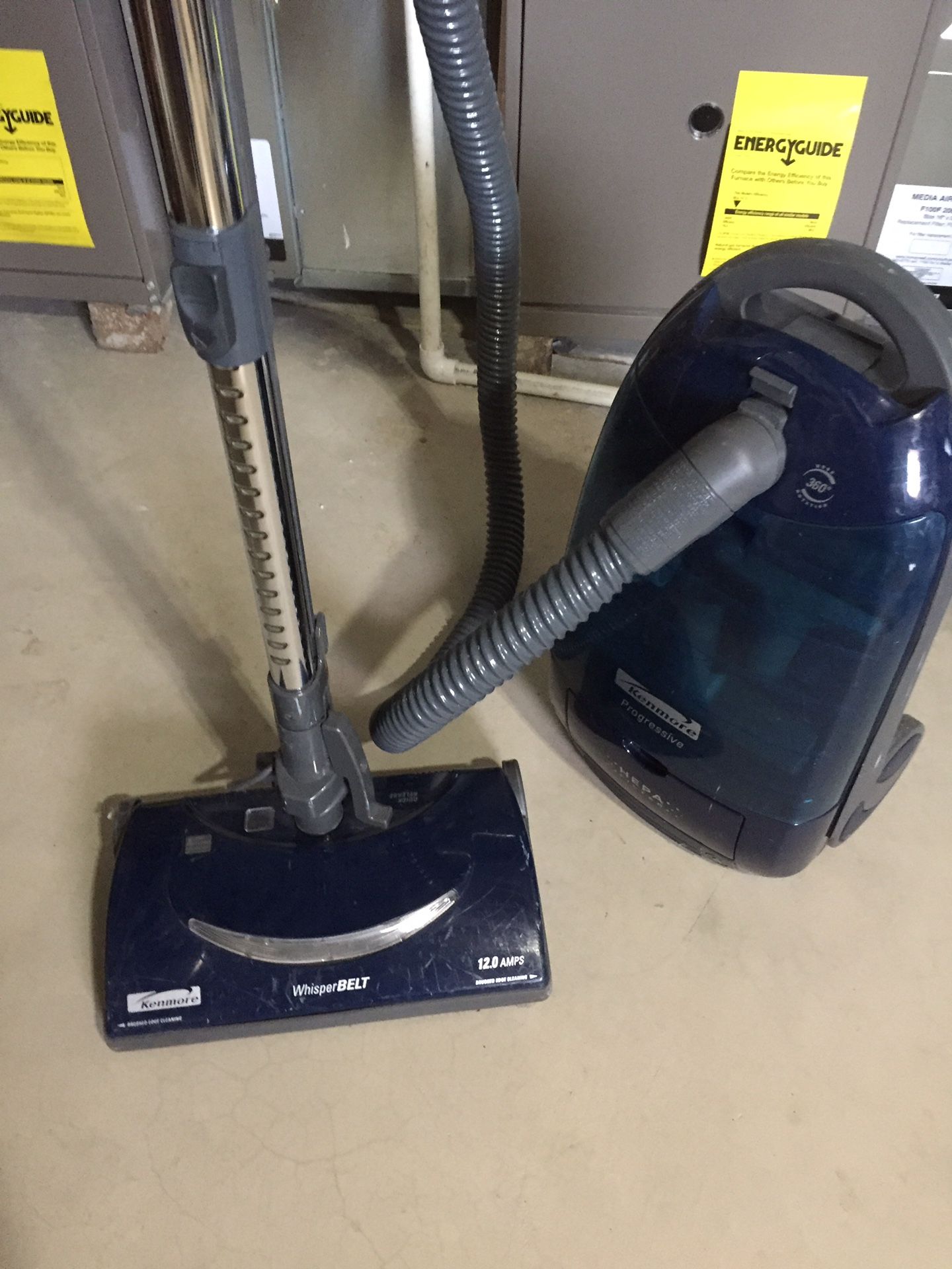 Kenmore canister vac with tools on board