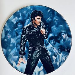 Elvis Presley Vintage Collector Art Plate from the iconic 1968 Comenack Special