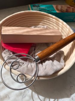 Bread Proofing Basket Set with Dough Whisk